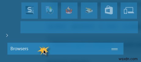 Windows 10 시작 메뉴에서 타일 그룹 만들기와 이름 지정 방법