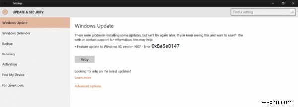 Windows 업데이트 오류 코드 0x8e5e0147 해결 방법 총정리