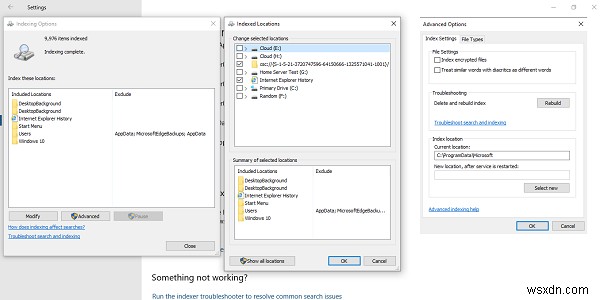 Windows 10 시작 메뉴 검색이 전체 PC를 검색하지 않을 때 해결 방법
