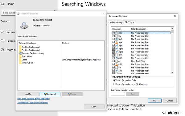 Windows 10 시작 메뉴 검색이 전체 PC를 검색하지 않을 때 해결 방법