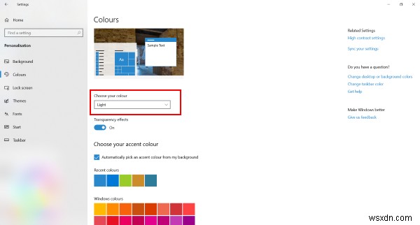 Windows 10에서 새로운 라이트 모드 테마를 활성화하는 방법