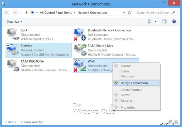 Windows 10에서 네트워크 브리지를 만드는 방법