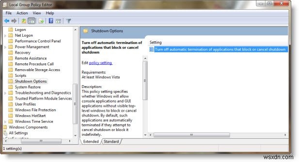 Windows 10 종료 시 응용 프로그램 자동 종료 비활성화하는 방법