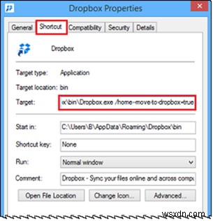 Windows 컨텍스트 메뉴에서  Dropbox로 이동  항목 제거하는 방법