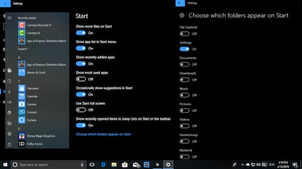 Windows 10 시작 메뉴와 작업 표시줄 완벽 사용자 지정 가이드