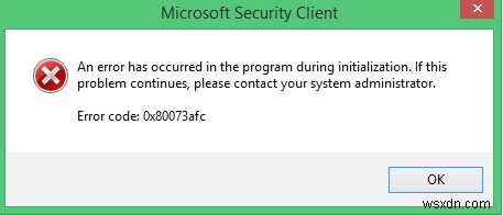 Windows Defender 오류 코드 0x80073afc 완벽 해결 가이드