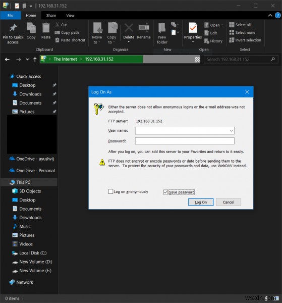 Windows 10에서 FTP 서버 파일을 업데이트하는 방법