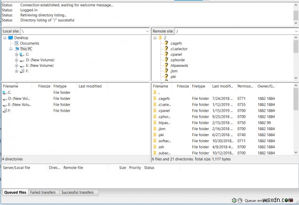 Windows 10에서 FTP 서버 파일을 업데이트하는 방법