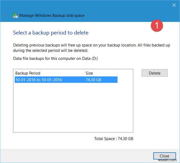 Windows 10에서 시스템 이미지 및 백업 삭제하는 방법