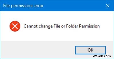 Windows 10에서 파일 또는 폴더 권한이 변경되지 않을 때 해결 방법