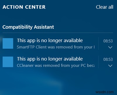 Windows 10 업데이트 후  이 앱은 더 이상 사용할 수 없습니다  알림의 원인과 해결 방법