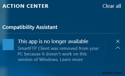 Windows 10 업데이트 후  이 앱은 더 이상 사용할 수 없습니다  알림의 원인과 해결 방법