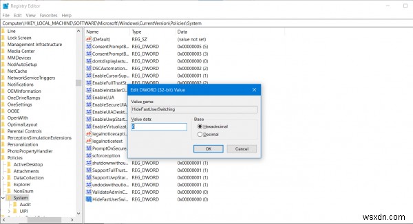 Windows 10에서 빠른 사용자 전환 활성화 및 비활성화하는 방법