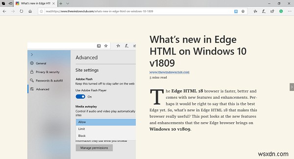 Microsoft Edge 학습 도구(Learning Tools)로 읽기 환경 개선하기