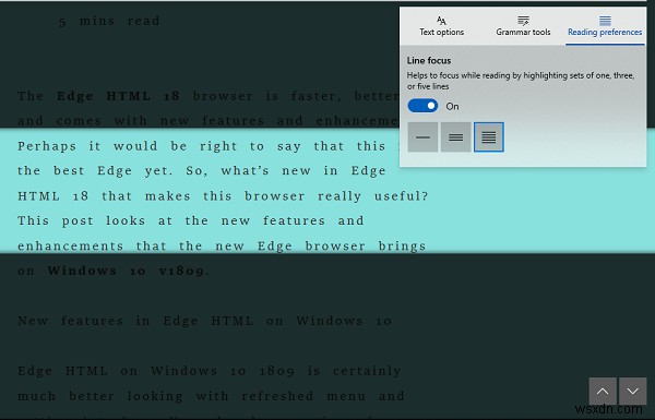 Microsoft Edge 학습 도구(Learning Tools)로 읽기 환경 개선하기