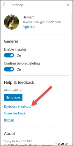 Windows 10 스티커 메모(Sticky Notes) 키보드 단축키 총정리