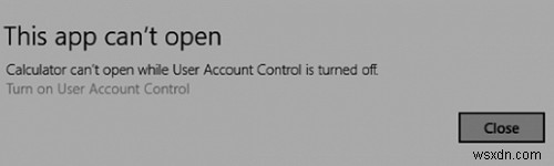 Windows 10에서  사용자 계정 컨트롤이 꺼져 있어 앱을 열 수 없습니다  오류 해결 방법