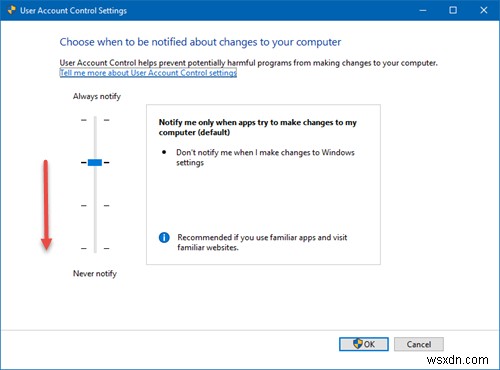 Windows 10에서  사용자 계정 컨트롤이 꺼져 있어 앱을 열 수 없습니다  오류 해결 방법