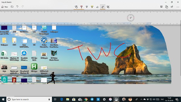 Windows 10 Snip & Sketch 앱으로 스크린샷 캡처하고 주석 추가하는 방법