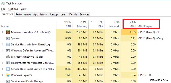Windows 10 작업 관리자로 GPU 사용량 모니터링하는 방법
