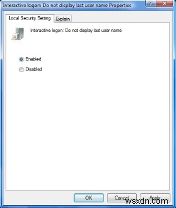 Windows 10 로그온 화면에서 마지막 사용자 이름 숨기는 방법