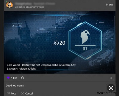 Windows 11/10 Xbox 앱에서 친구 활동 피드 및 타임라인 확인하는 방법