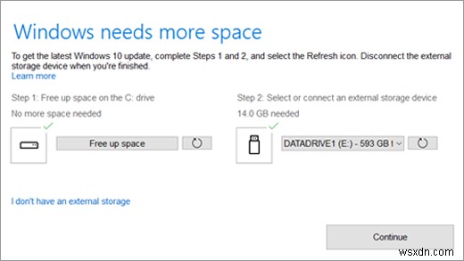 Windows 10 업데이트 오류 0x80070070–0x50011, 0x80070070–0x50012, 0x80070070–0x60000 해결 방법