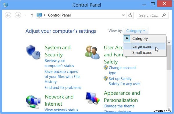Windows 10 제어판 보기 방식 변경 및 설정 유지하는 방법