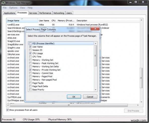 Windows 작업 관리자 열 완벽 정리 – 작업 관리자에 열 추가하는 방법