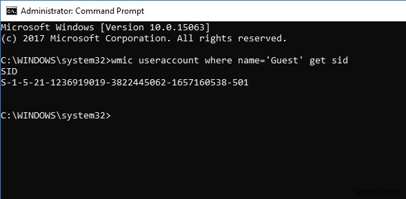 Windows 10에서 모든 사용자의 보안 식별자(SID)를 확인하는 방법