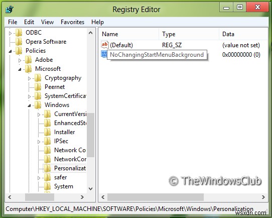 Windows 10에서 시작 메뉴 배경 변경 옵션 비활성화하는 방법