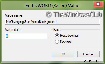 Windows 10에서 시작 메뉴 배경 변경 옵션 비활성화하는 방법