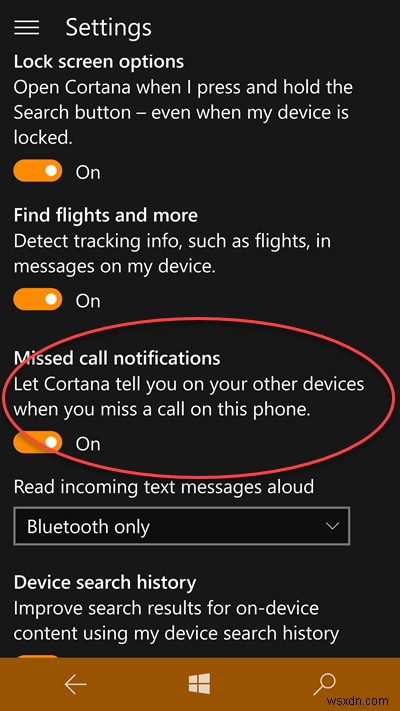 코타나로 Windows 10 PC에서 부재중 전화 알림 받는 방법