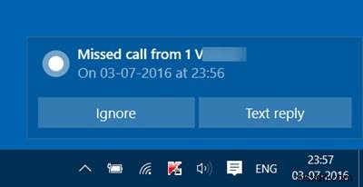코타나로 Windows 10 PC에서 부재중 전화 알림 받는 방법