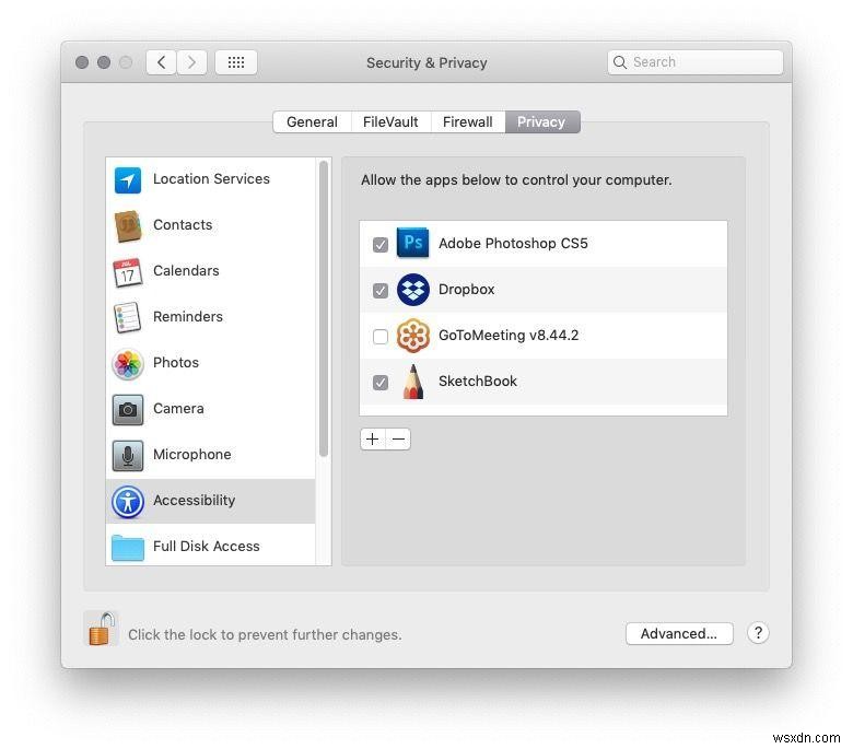 macOS Mojave에서 Photoshop 등 실행되지 않는 앱 여는 방법