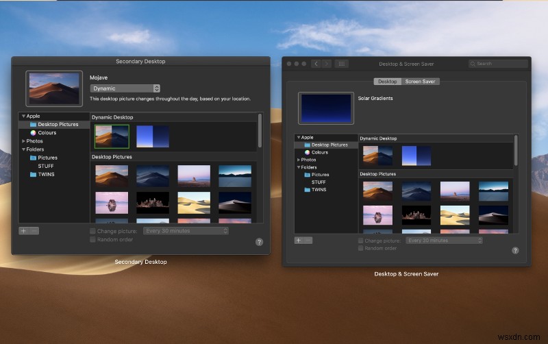 macOS 모하비 다이내믹 데스크탑 사용법과 작동하지 않을 때 해결 방법