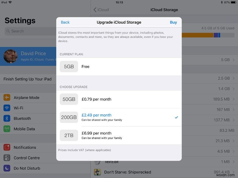아이클라우드(iCloud) 저장 공간 구독 업그레이드 및 취소하는 방법