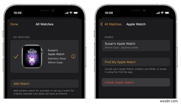 Apple Watch 페어링 해제 및 초기화하는 방법