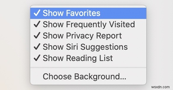 macOS 사파리(Safari) 시작 페이지를 자유롭게 꾸미는 방법