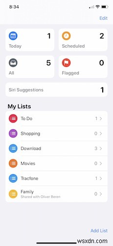 iOS 및 macOS 미리 알림 앱에서 하위 작업 만드는 방법