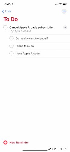 iOS 및 macOS 미리 알림 앱에서 하위 작업 만드는 방법