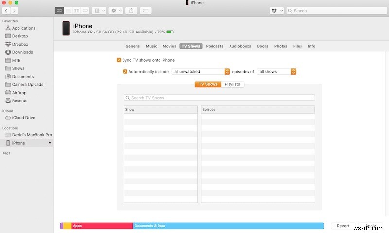 macOS 카탈리나에서 iOS 기기로 영상 옮기는 방법 (TV 앱·파인더 활용)