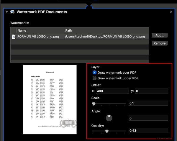 macOS 빠른 작업(Quick Actions)으로 PDF 페이지에 워터마크 넣는 방법