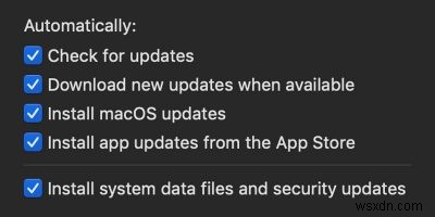 macOS 소프트웨어 자동 업데이트 활성화 방법