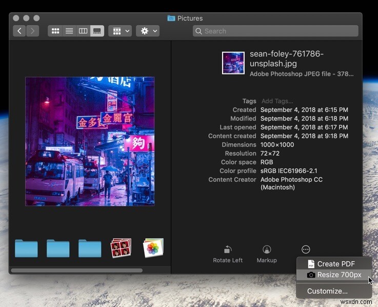 macOS Mojave에서 빠른 작업(Quick Action) 생성하고 활용하는 방법