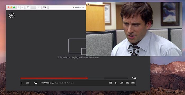 macOS 시에라에서 넷플릭스 PIP(화면 속 화면) 모드 활성화하는 방법