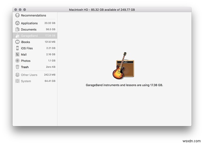 macOS 시에라의  제거 가능(Purgeable)  공간 완벽 이해와 저장 공간 최적화 방법