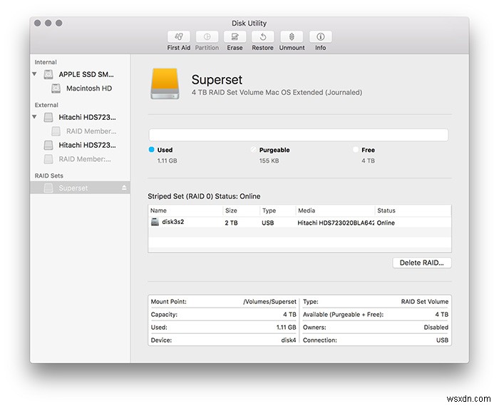 macOS 시에라에서 RAID 설정하는 방법 완벽 가이드
