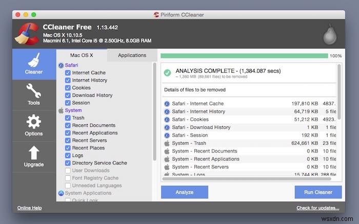 맥용 CCleaner, 윈도우 버전만큼 훌륭할까?