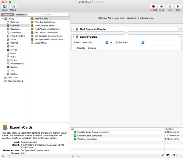OS X에서 연락처 자동 백업 설정하는 방법 – Automator 활용 가이드